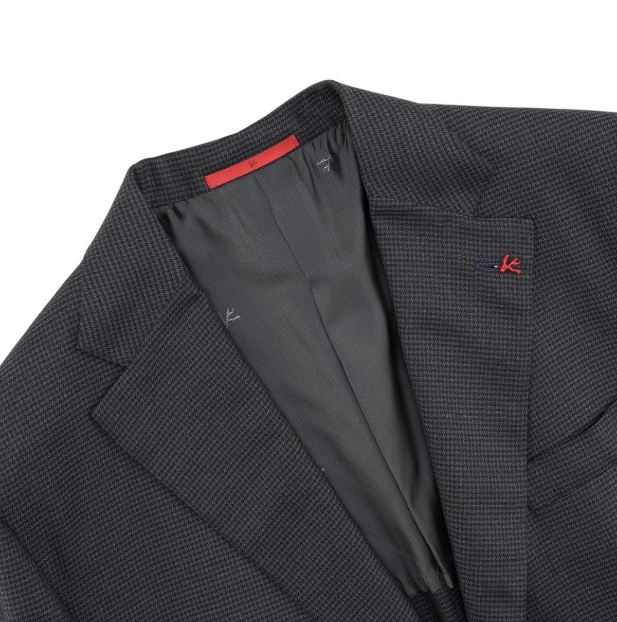 $6800 ISAIA "Marechiaro" Gray Suit Fine Wool & Silk Houndstooth 46 US / 56 EU 8R