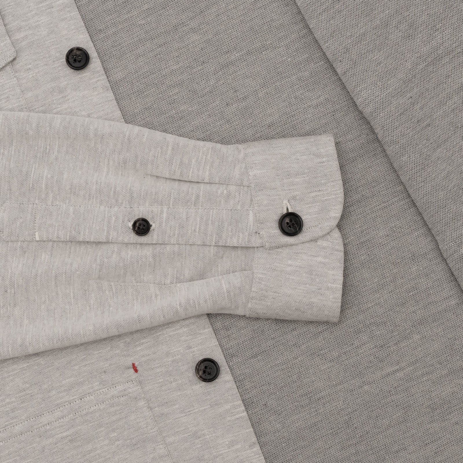 $1350 ISAIA NAPOLI Gray Hand-Sewn Overshirt Jacket Wool Silk Linen Size M