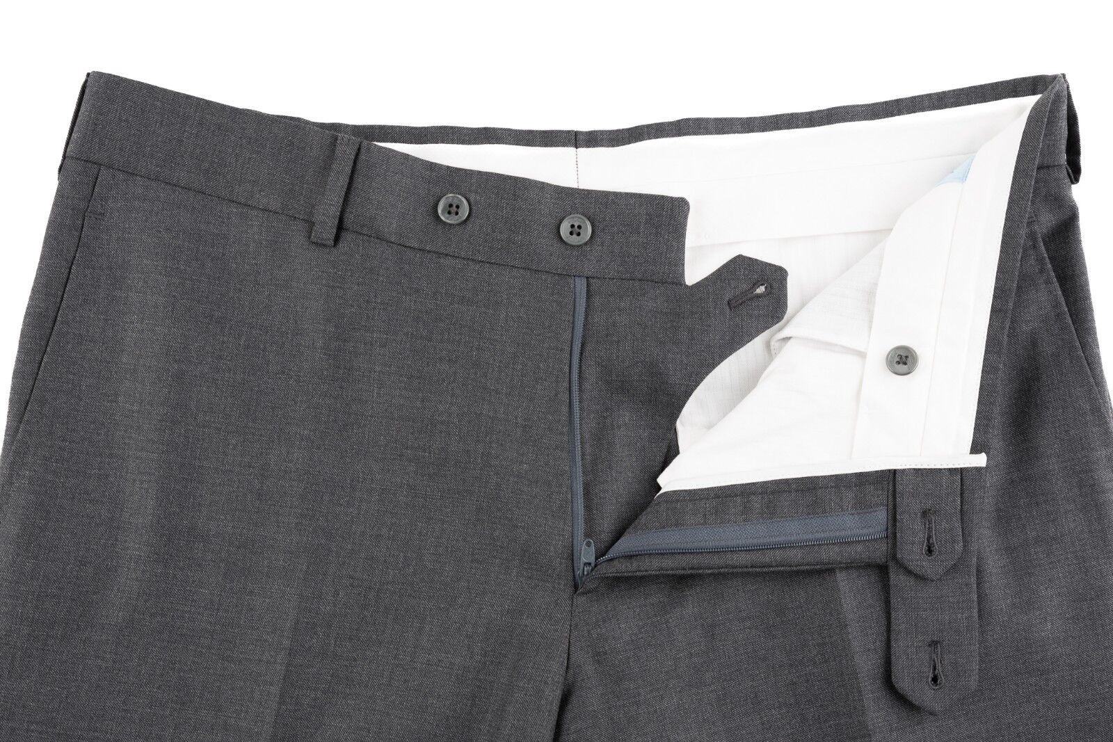 395$ BELVEST Medium Gray Sartorial Dress Pants Wool Super 110's  44 US / 60 EU