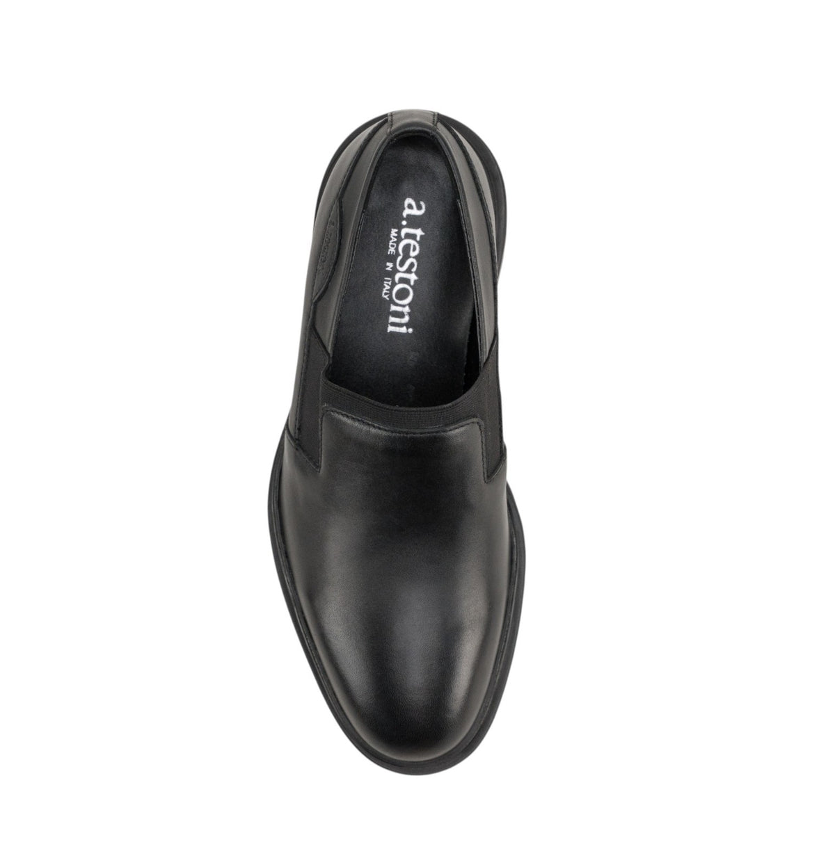 $950 TESTONI BOLOGNA Slip-On Sport Napa Calf Black
