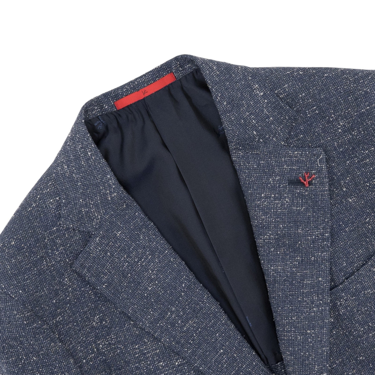 $6300 ISAIA NAPOLI "Capri" Blue Suit Bouclè Linen / Cotton 36 US / 46 EU 8R