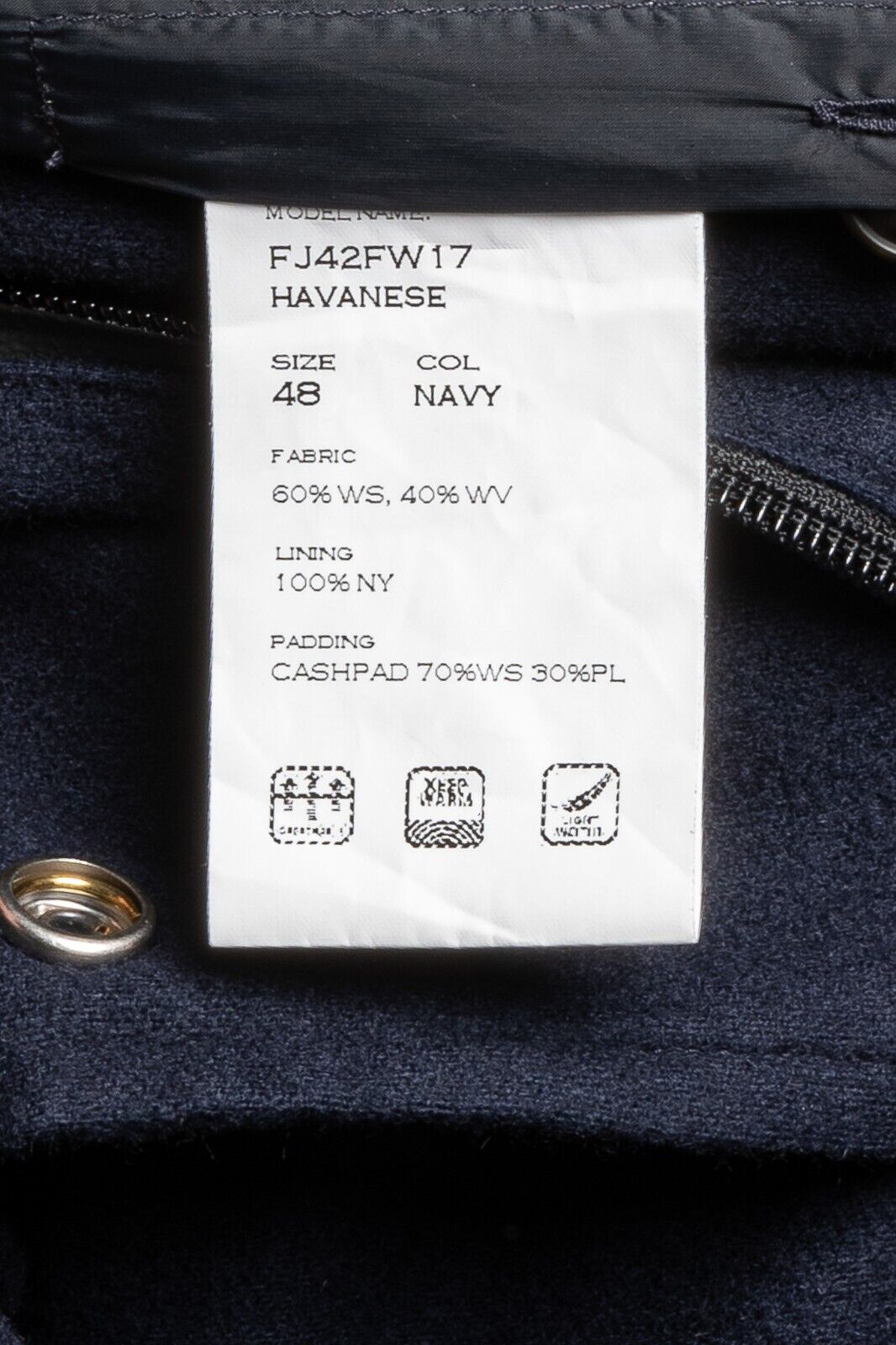 $980 MI.DA TOKYO-FIRENZE Trench Coat Cashmere Blu Filled in Cashmere 38 US 48 EU