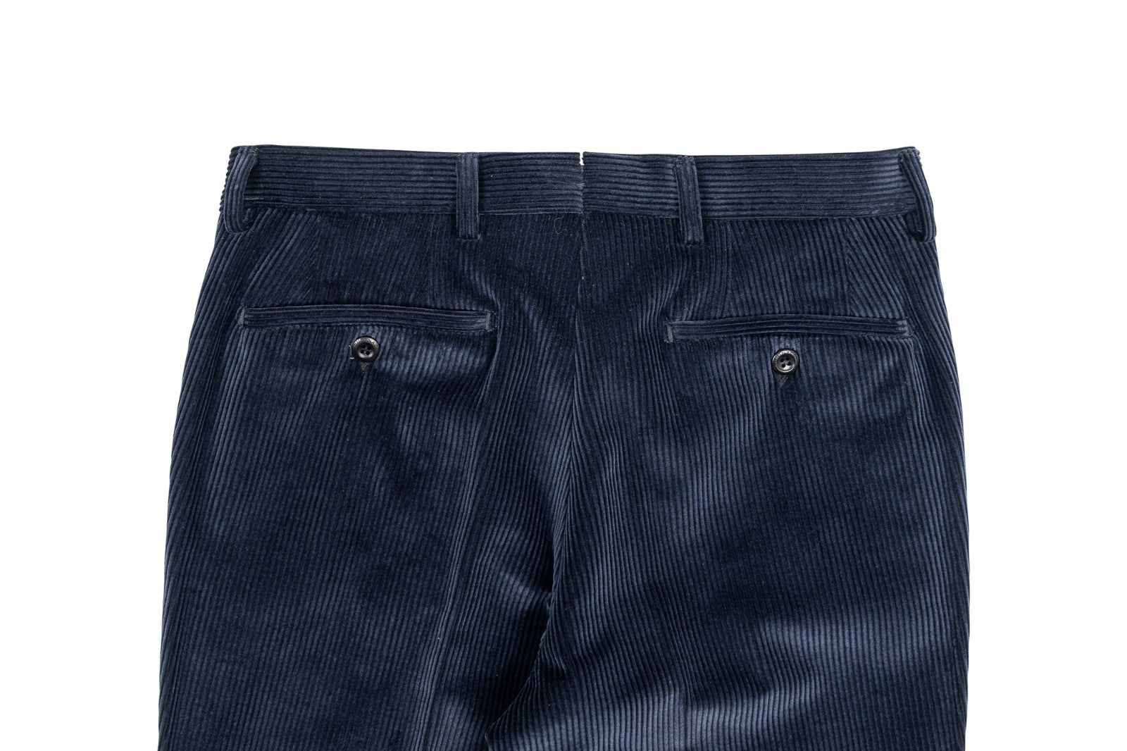 625$ RUBINACCI NAPOLI "Luca" Blue Cotton Corduroy Trouser Pant 30 US / 46 EU