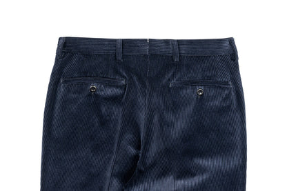 625$ RUBINACCI NAPOLI "Luca" Blue Cotton Corduroy Trouser Pant 30 US / 46 EU