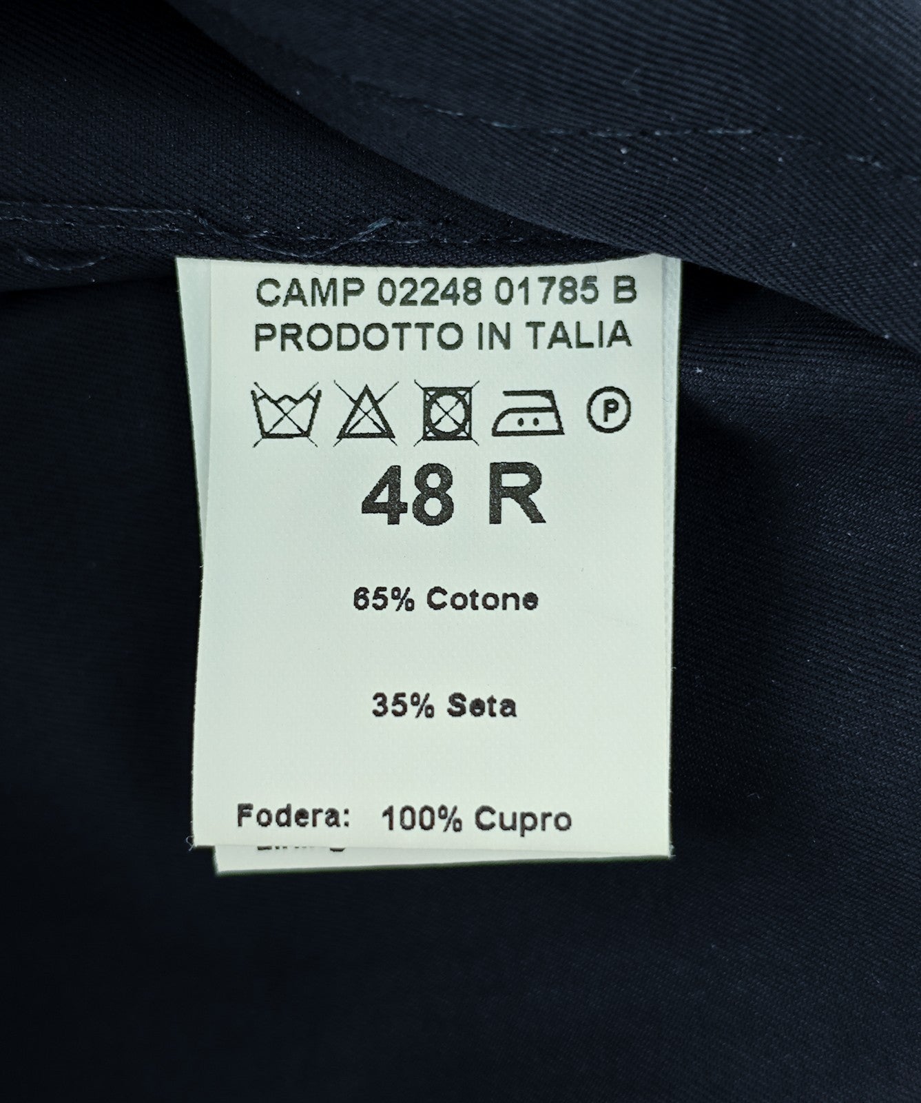 4250$ ISAIA "San Gennaro" Blue Car Coat Jacket Cotton - Silk  38 US / 48 EU R