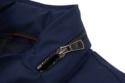 2800$ ISAIA NAPOLI Blue Field Jacket Techno Wool & Silk 38 US / 48 EU