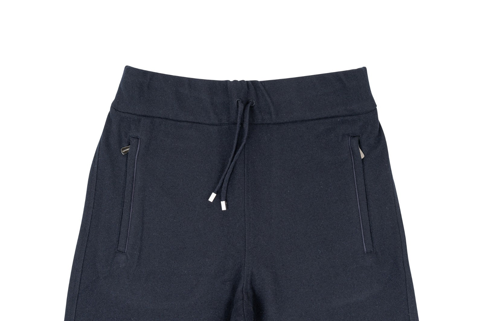 $2600 RUBINACCI Blue Hooded Tracksuit LORO PIANA Wool Cashmere + Leather Details