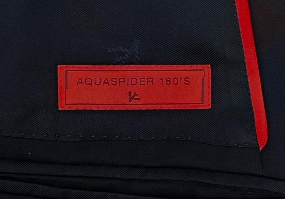 $7250 ISAIA Sanita "Aquaspider" Blue Navy Tuxedo Suit Wool 160's 44 US 54 EU 8R