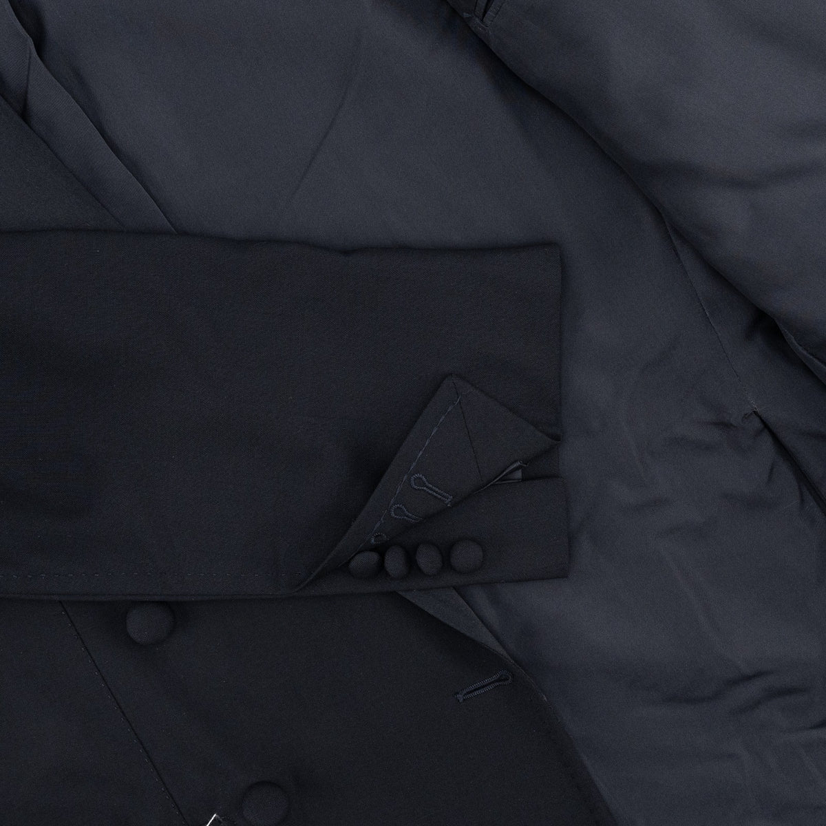 $1890 RUBINACCI NAPOLI Dark Blue Tuxedo Jacket Fine Wool 38 US / 48 EU