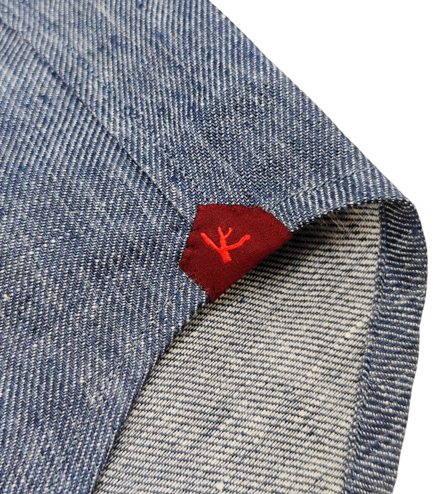 $1550 ISAIA NAPOLI Blue Hand-Sewn Overshirt Jacket 100% Linen