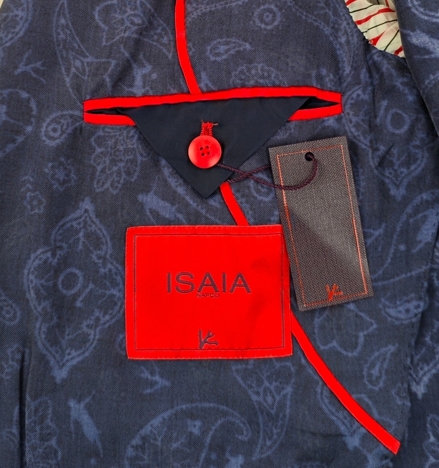 $5500 ISAIA NAPOLI "MARADONA 10" Blue Jacket Sport Coat 100% Silk 34 US / 44 EU