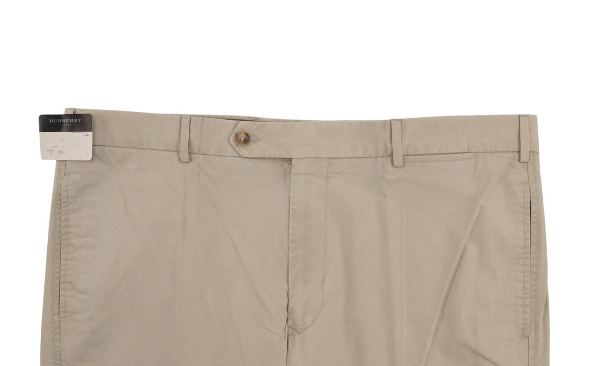 700$ BURBERRY LONDON Beige Trouser Pant Cotton Regular Fit 42 US  58 EU