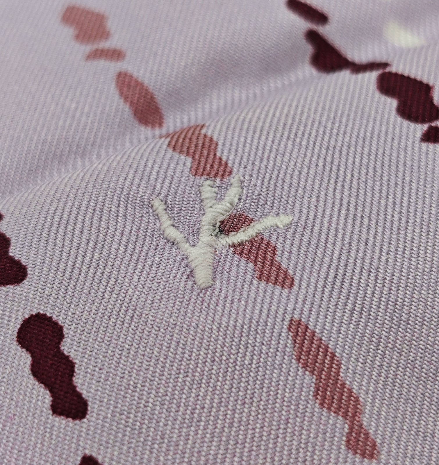 1385$ ISAIA NAPOLI Lilac Camp Collar Shirt 100% Silk  15.75 - 40 - Relaxed Fit