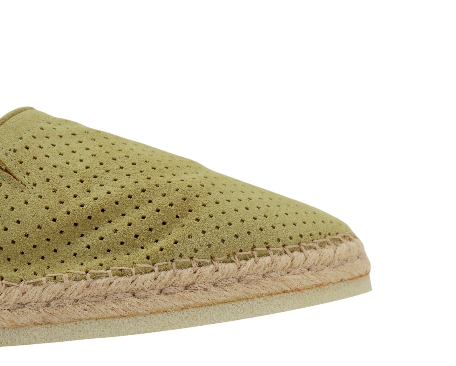 750$ TESTONI Espadrillas "Capri" Shoes Perf. Unlined Lime 8 UK / 9  US / 42 IT