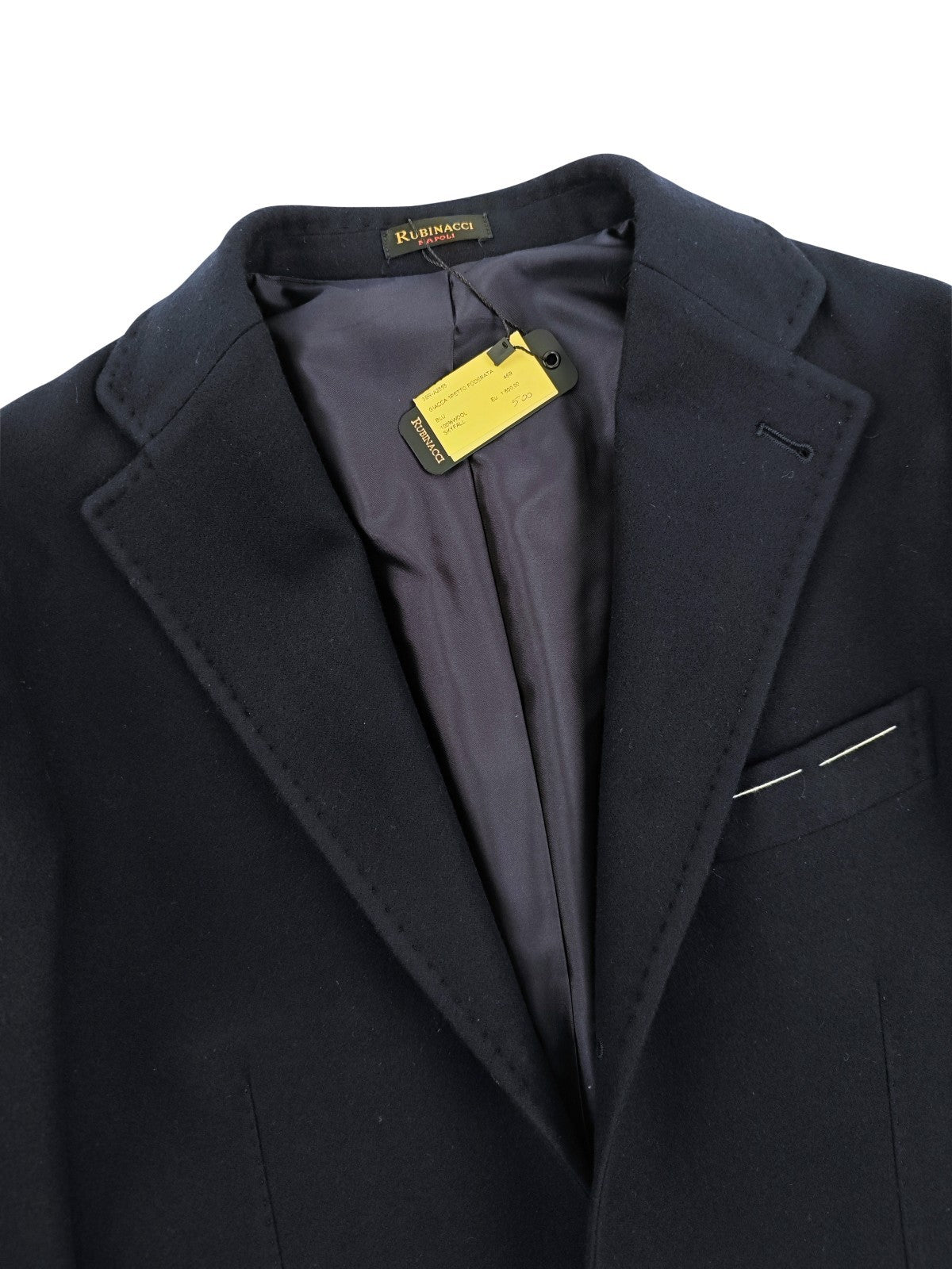 $1870 RUBINACCI NAPOLI "Skyfall" Blue Navy Jacket Wool 36 US / 46 EU