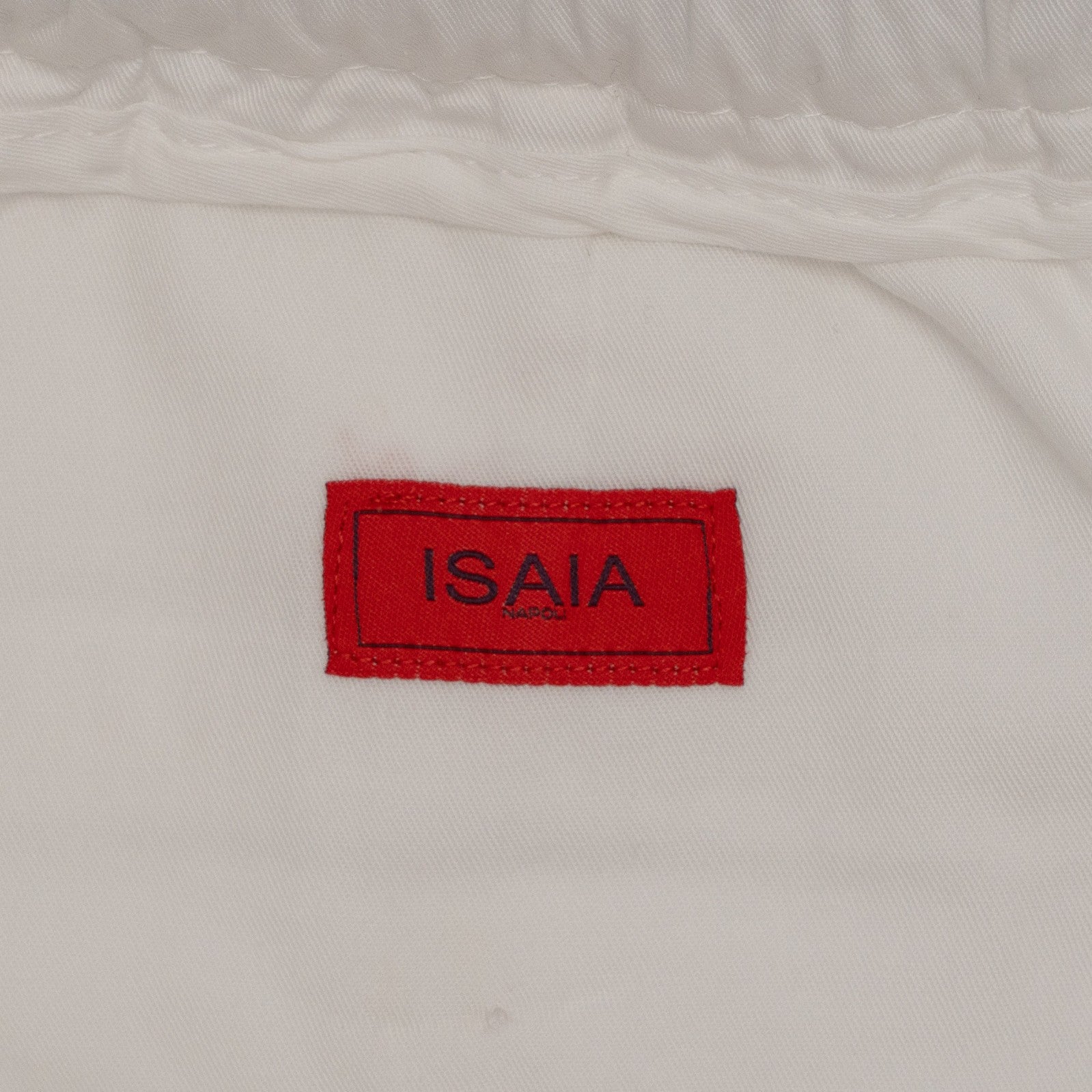 850$ ISAIA White Drawstring Short Pant Cotton Comfort Project 30 US / 46 EU