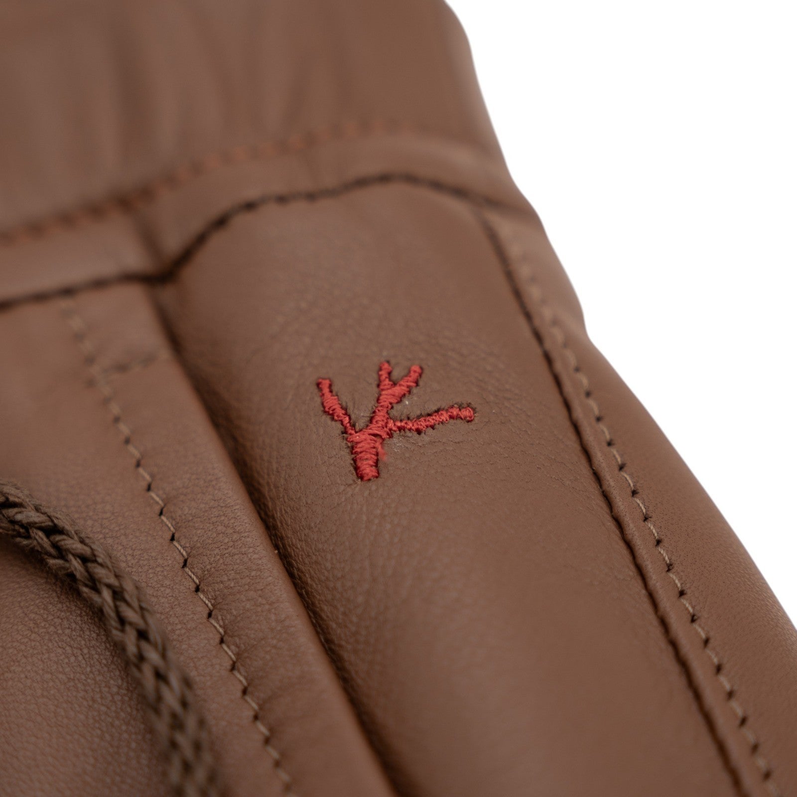 2450$ ISAIA NAPOLI Brown Drawstring Pant Soft Lambskin 32 US / 48 EU