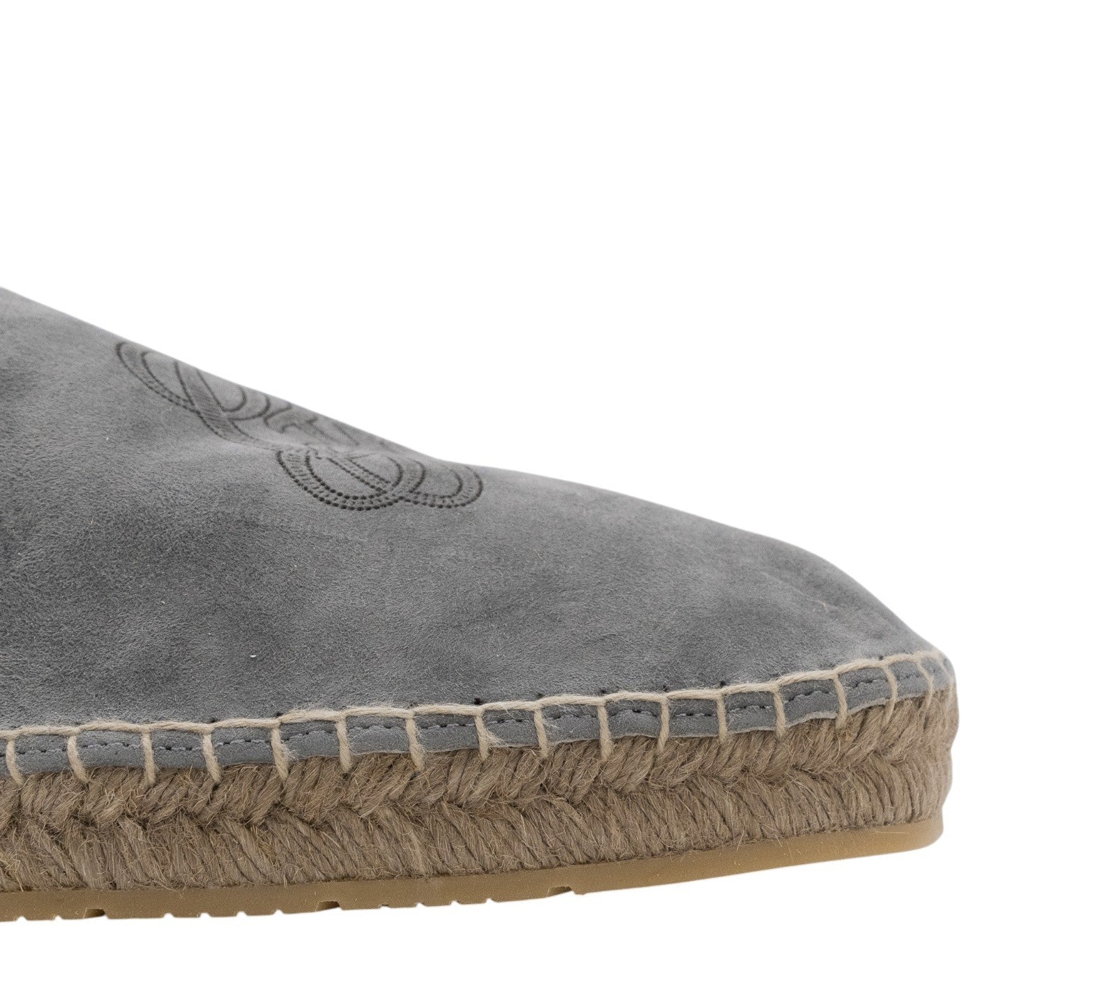600$ GIORGIO ARMANI Espadrillas Shoes Gray Leather "LOGO" 10 UK / 11 US / 44 IT