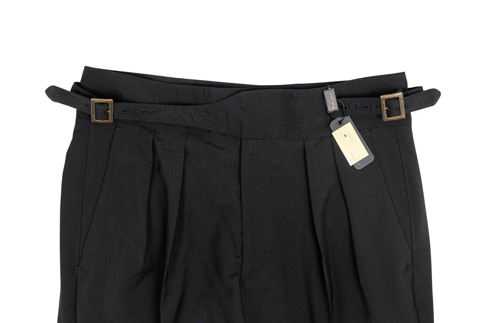 670$ RUBINACCI NAPOLI "Manny" Gray High Rise Trouser Pant Gurkha Wool / Mohair
