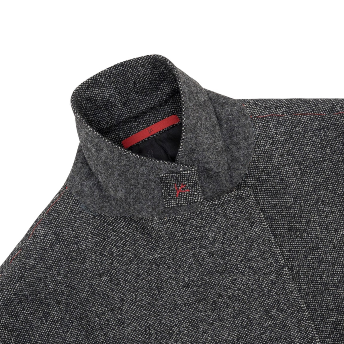 7400$ ISAIA NAPOLI Dark Gray Overcoat Coat Wool & Cashmere 42 US / 52 IT
