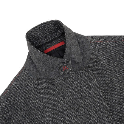 7400$ ISAIA NAPOLI Dark Gray Overcoat Coat Wool & Cashmere 42 US / 52 IT