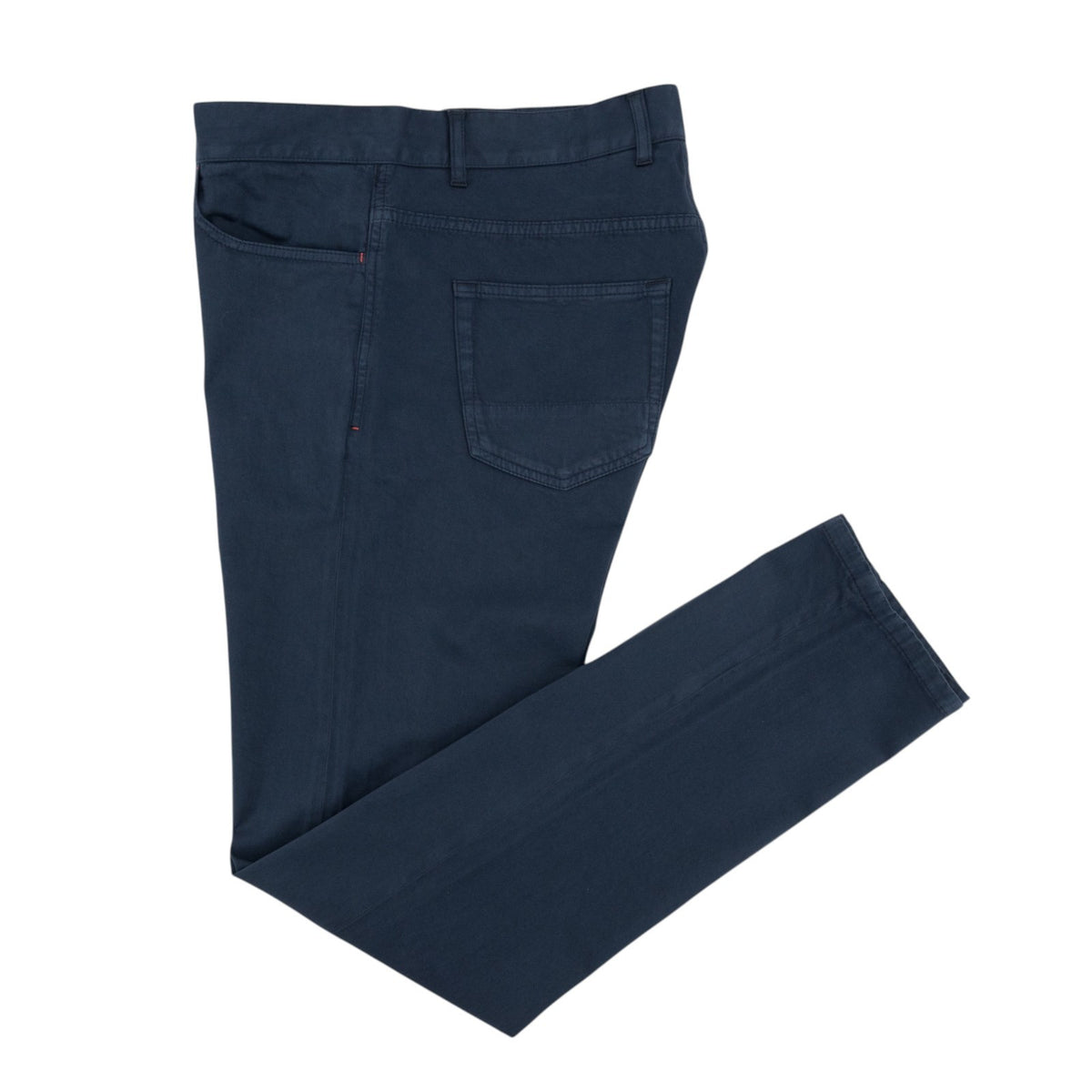925$ ISAIA NAPOLI "Chiaia" Blue Chino Sport Pant Cotton Cashmere - Leather Tag