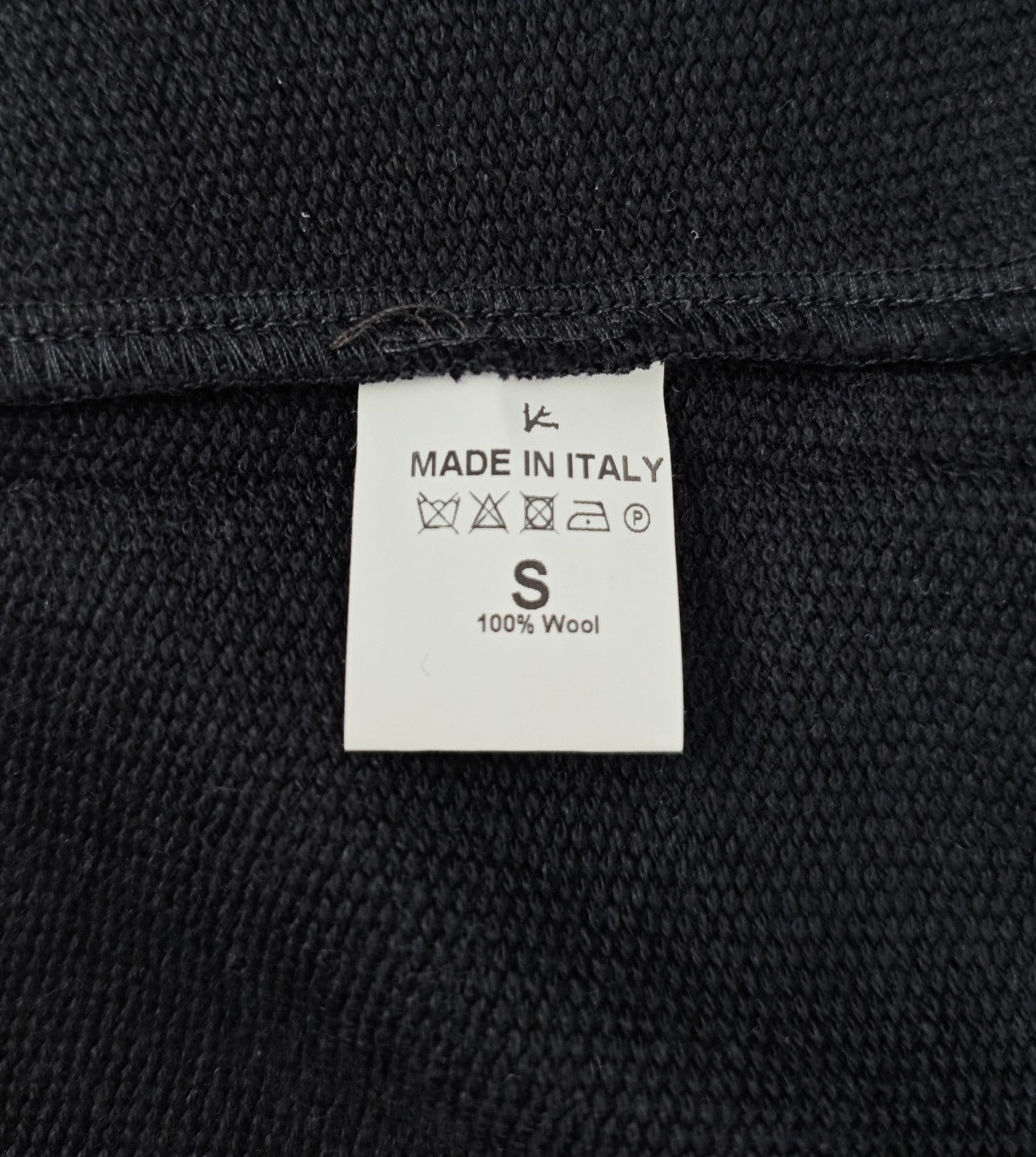 $1750 ISAIA NAPOLI Dark Blue Bomber Track Jacket Knit Wool Size S