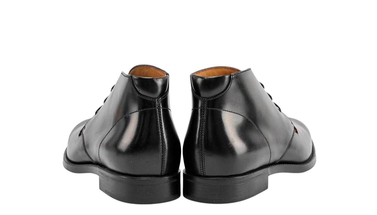 1350$ TESTONI Desert Boot Black Burnished Calf  8 UK / 9 US / 42 IT