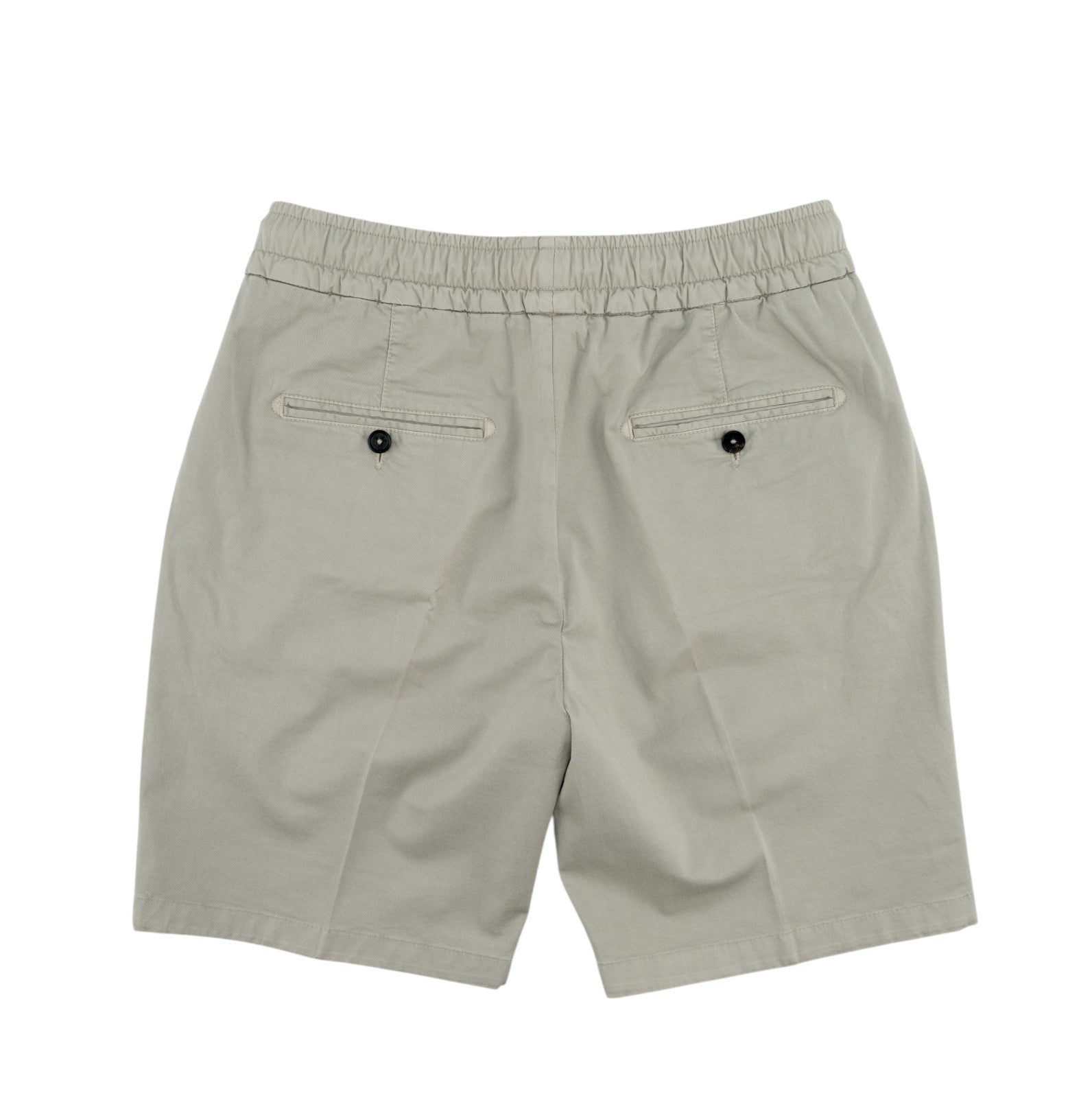 850$ ISAIA NAPOLI Ivory Garment Dyed Comfort Cotton Short Drawstring Pants