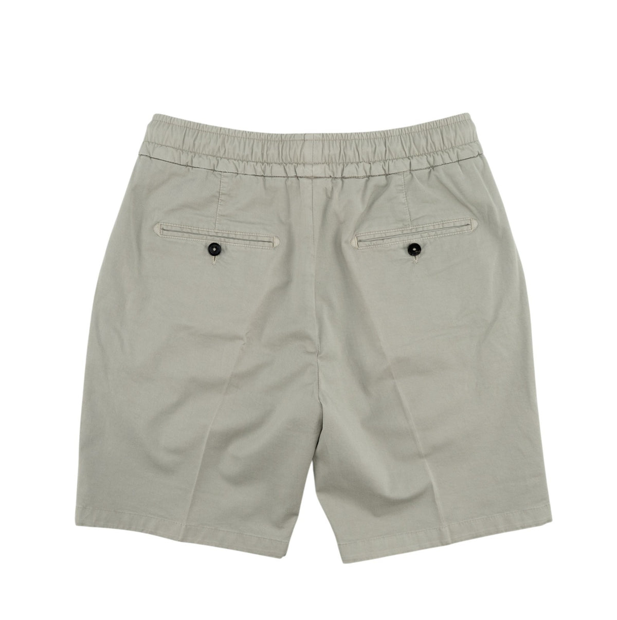 850$ ISAIA NAPOLI Ivory Garment Dyed Comfort Cotton Short Drawstring Pants