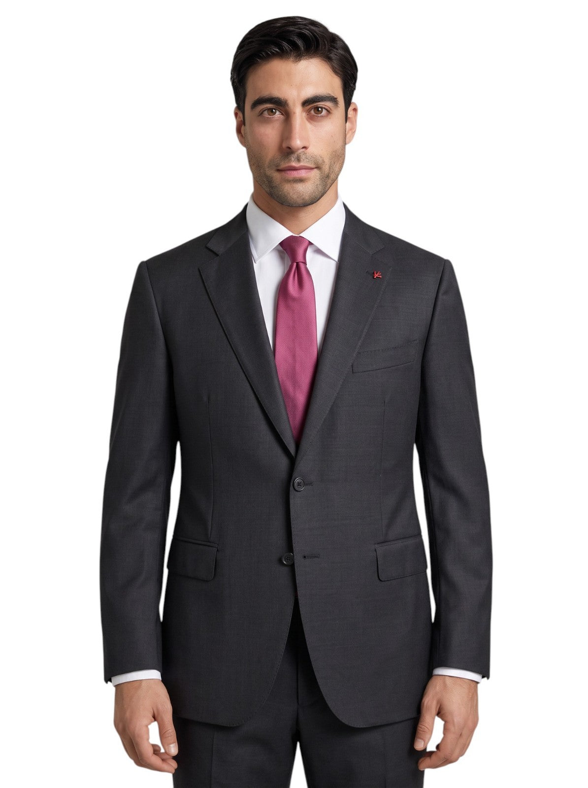 $6600 ISAIA "Sanita" Dark Gray Suit Fine Wool 4 Season Solid 50 US / 60 EU 7R