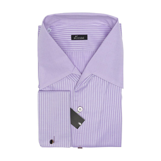 690$ GERLIN X AVI ROSSINI Shirt Lilac Jacquard ALUMO Cotton   ZILLI