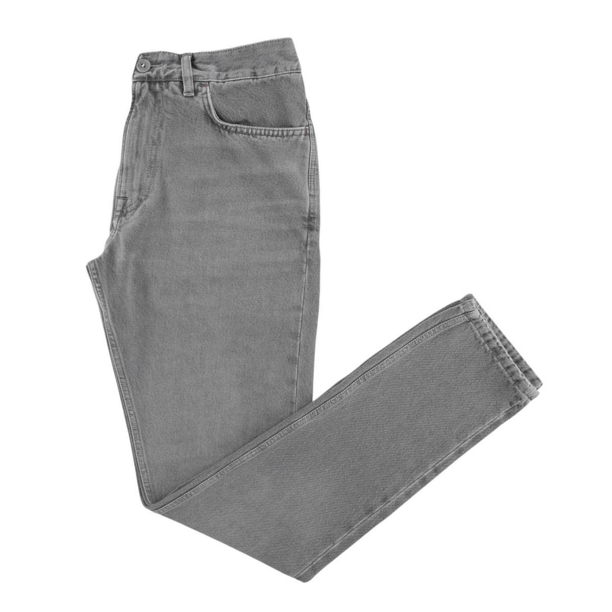 795$ ISAIA NAPOLI "Chiaia" Gray Denim Jeans 5 Pocket Pant Cotton 32 US / 48 EU
