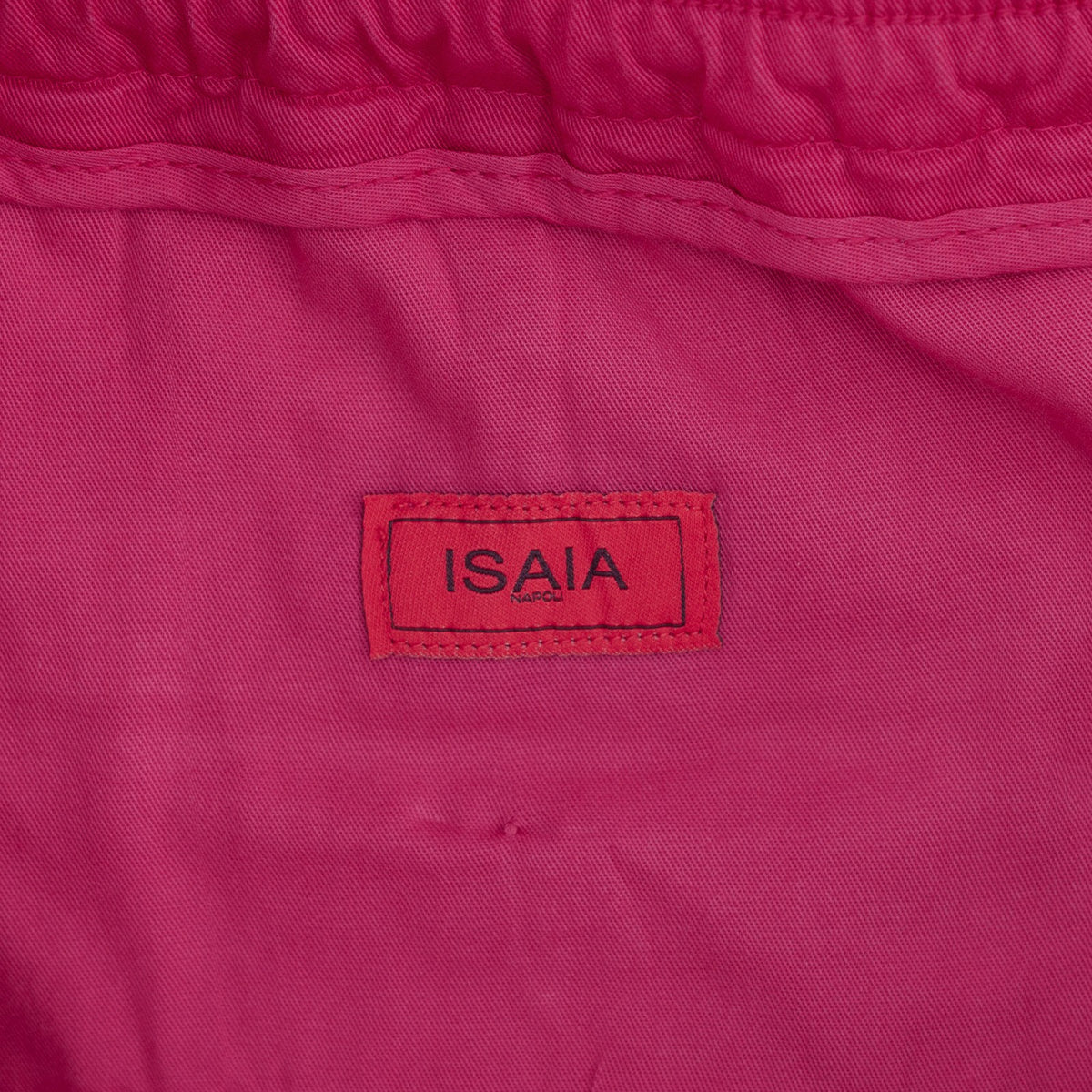 1100$ ISAIA NAPOLI Magenta Drawstring Trouser Pant Cotton 36 US / 52 EU