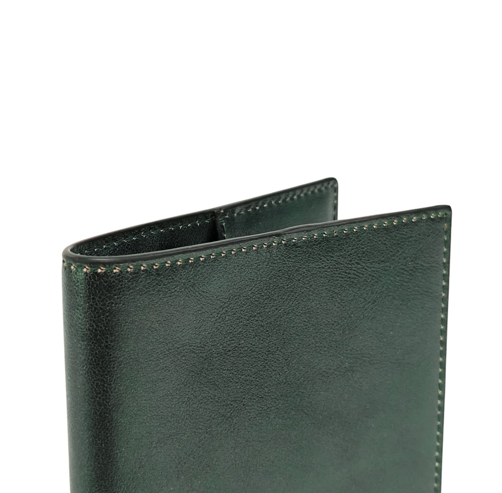220$ PINEIDER FIRENZE 1774 "Metro Smooth" Passport Holder Calf Laminated Green