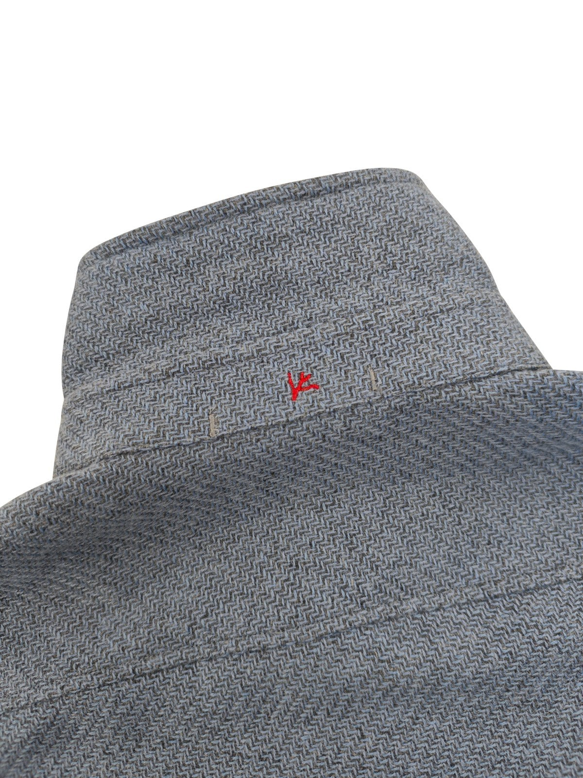 $3400 ISAIA NAPOLI Blue Hand-Sewn Knit Overshirt Jacket 100% Cashmere Size L