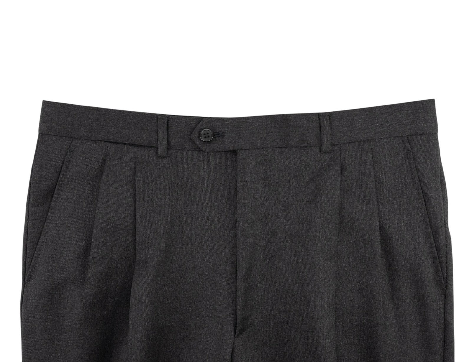 $2950 RUBINACCI LONDON HOUSE 3 Buttons Suit Wool Dark Gray  42 US / 52 EU