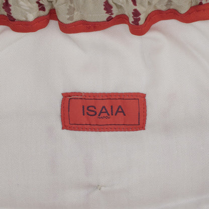 1690$ ISAIA Beige Drawstring Sport Pant 100% Silk Relaxed Fit 32 US / 48 EU