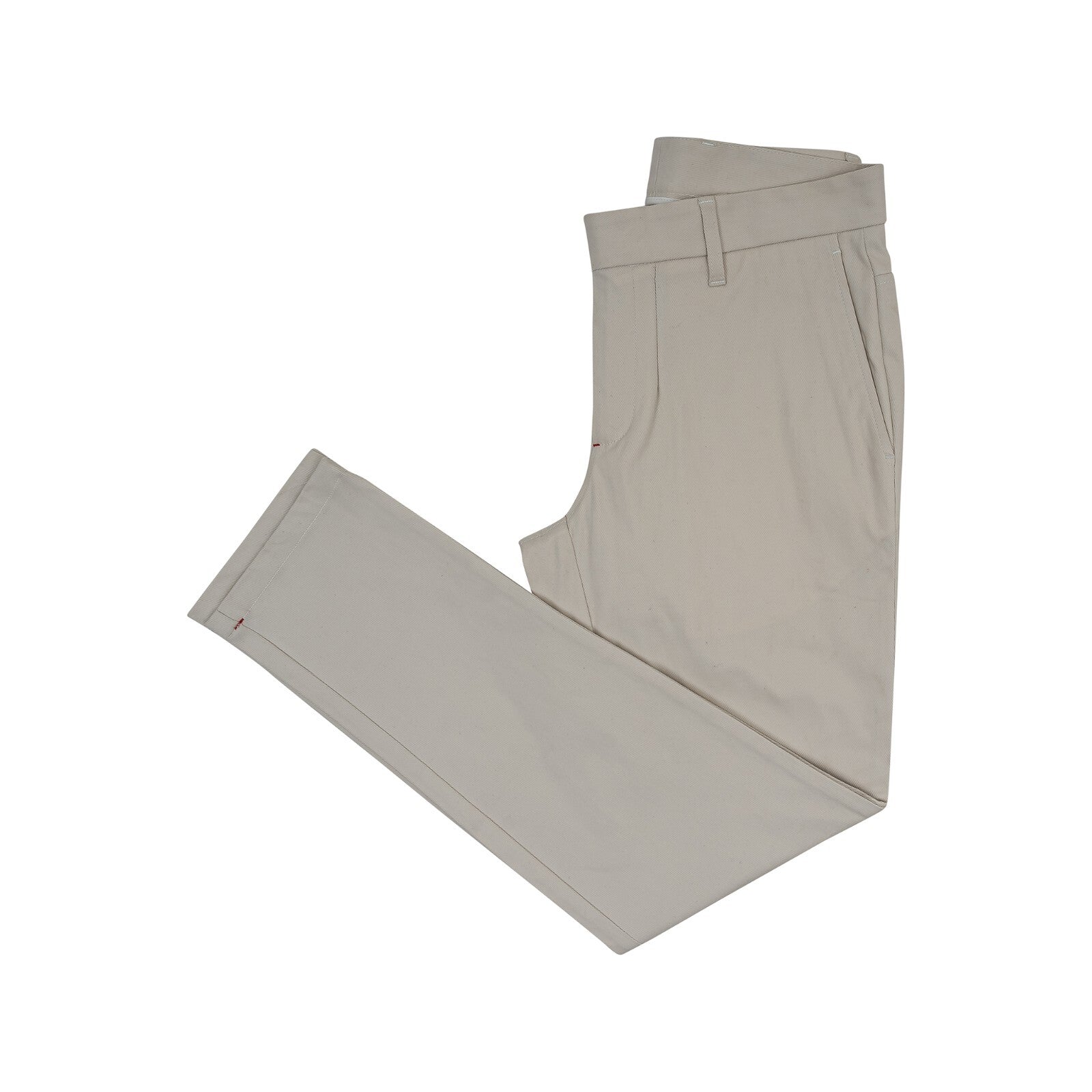690$ ISAIA NAPOLI Beige Chino Trousers Pant Gabardine Cotton 32 US / 48 Regular
