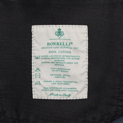415$ LUIGI BORRELLI NAPOLI Black Denim Jeans Pant Cotton Made in Italy