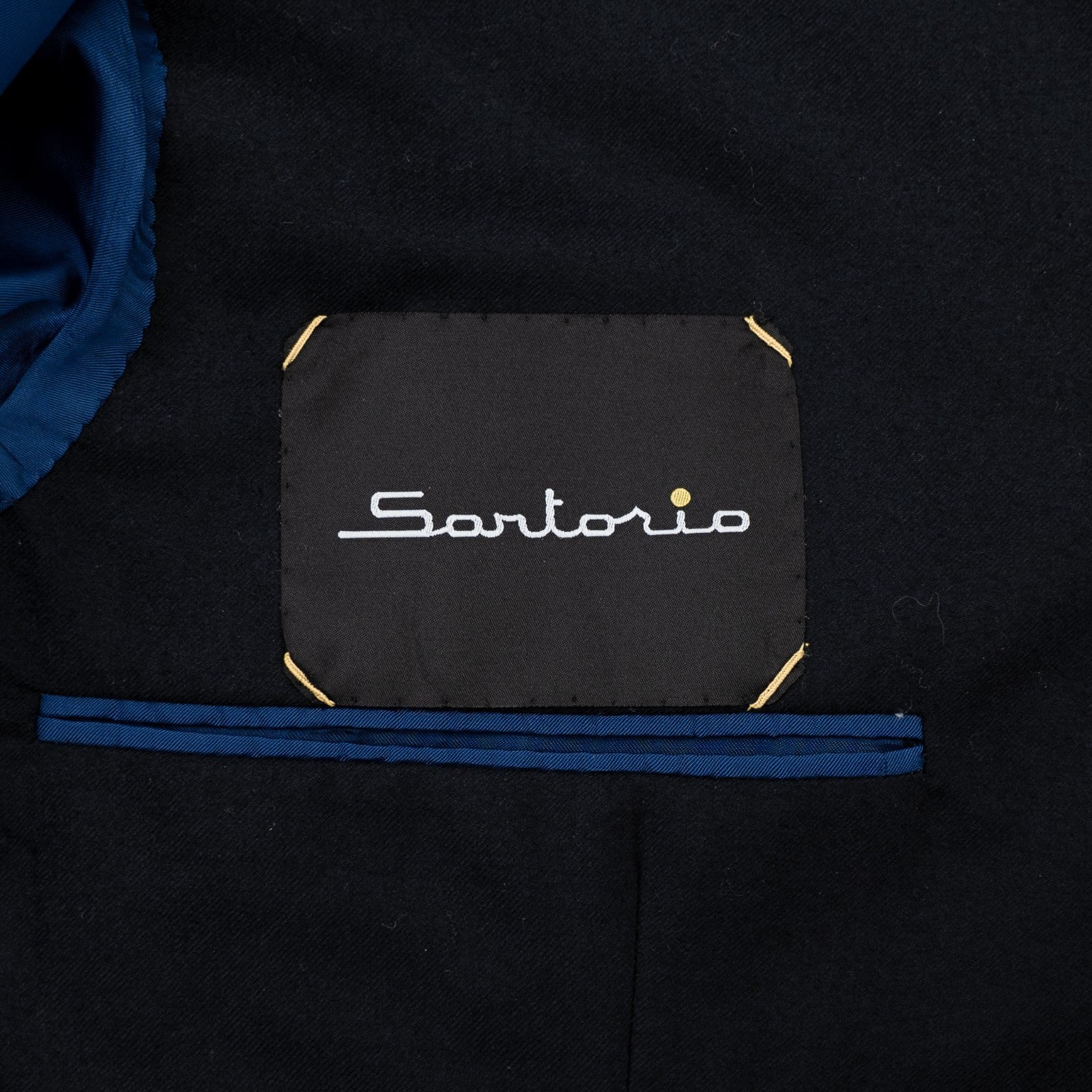 1800$ SARTORIO KITON Blue Midnight Jacket Sport Coat Wool 14 Micr 38 US 48 EU 7R