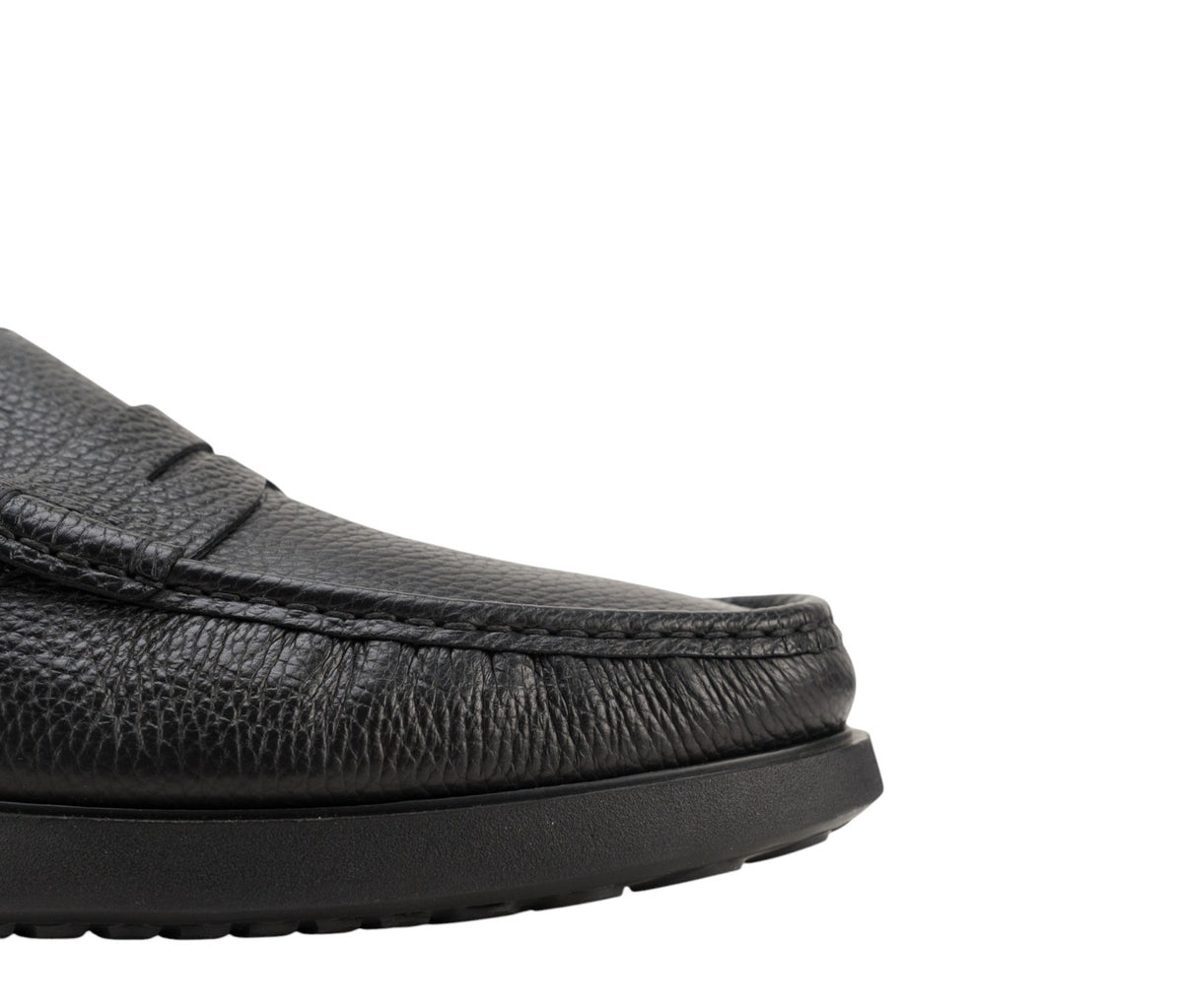 1250$ TESTONI Penny Loafer Shoes Karibu Calf Black 8 UK / 9 US / 42 IT