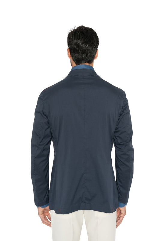 $3200 ISAIA NAPOLI "Comfort" Blue Jacket Sport Coat Cotton 38 US / 48 EU 8R