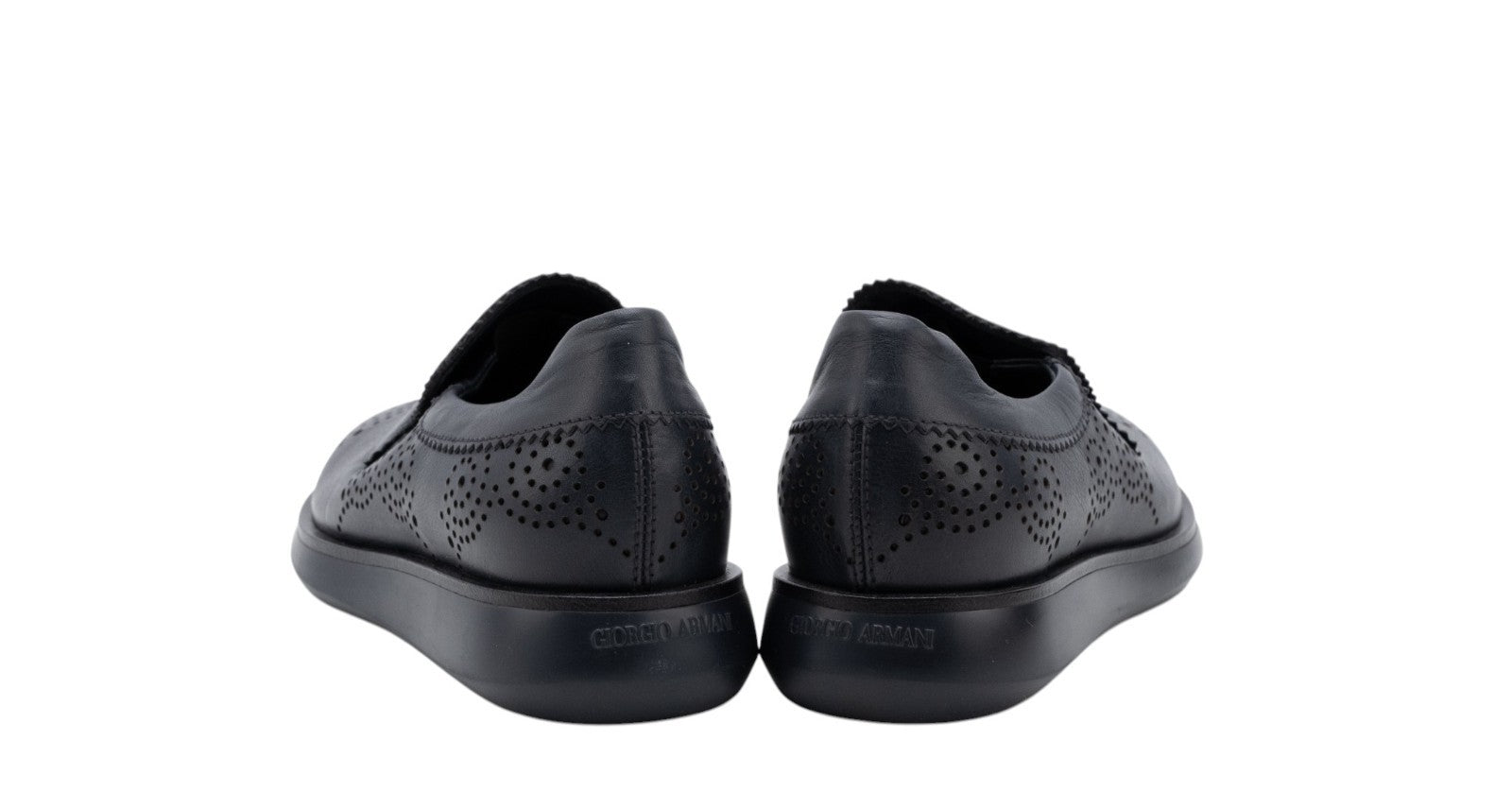 1020$ GIORGIO ARMANI Shoes Tassel Loafers Brogue Blue Leather 6 UK  7 US  40 IT