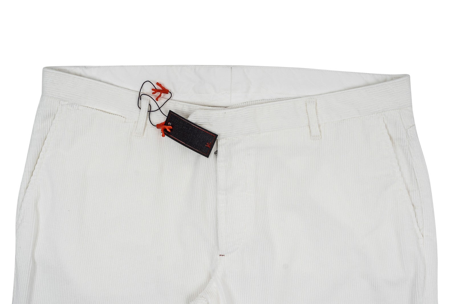 750$ ISAIA NAPOLI White Chino Trousers Pant Soft Corduroy Cotton 40 US / 56 EU
