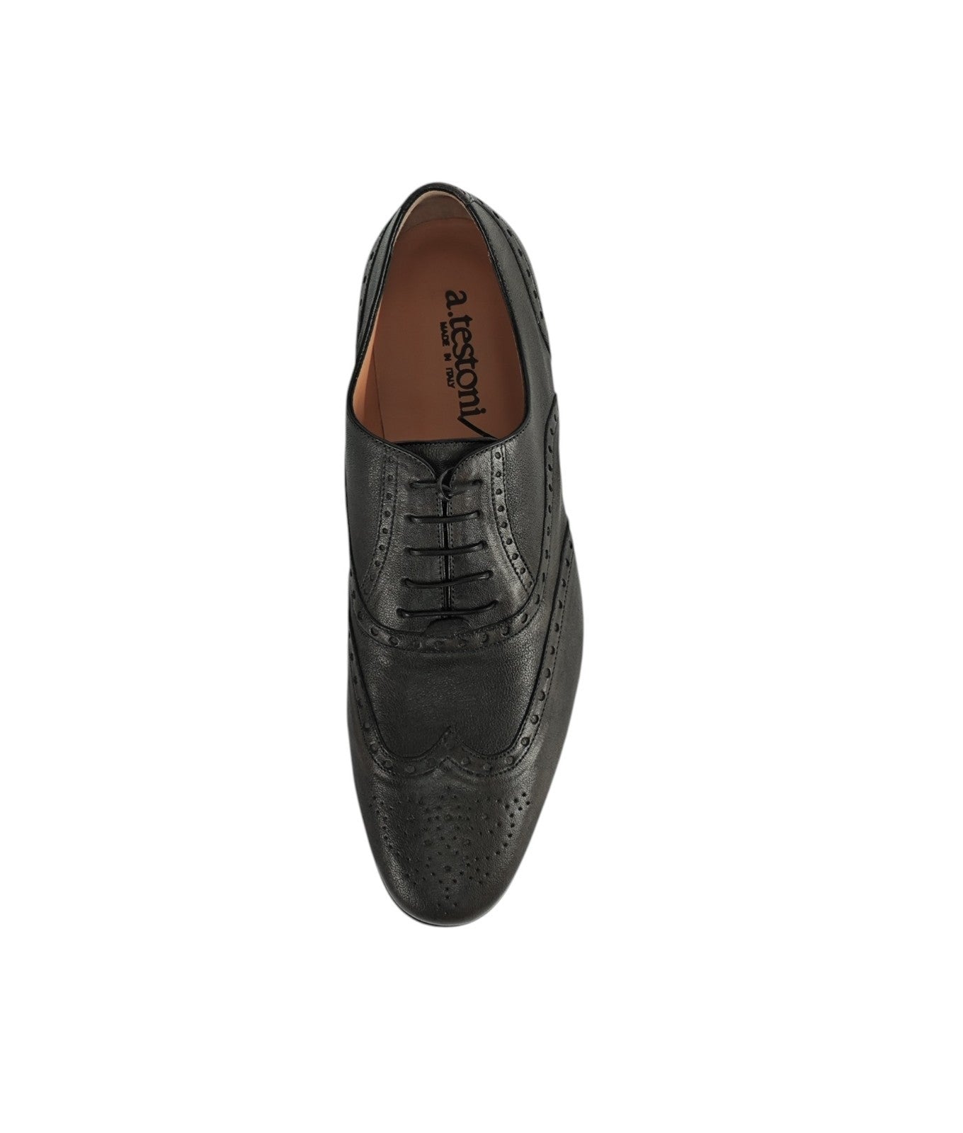 950$ TESTONI 1929 Oxford Shoes Washed Soft Lambskin Asphalt 8 UK  9 US  42 IT