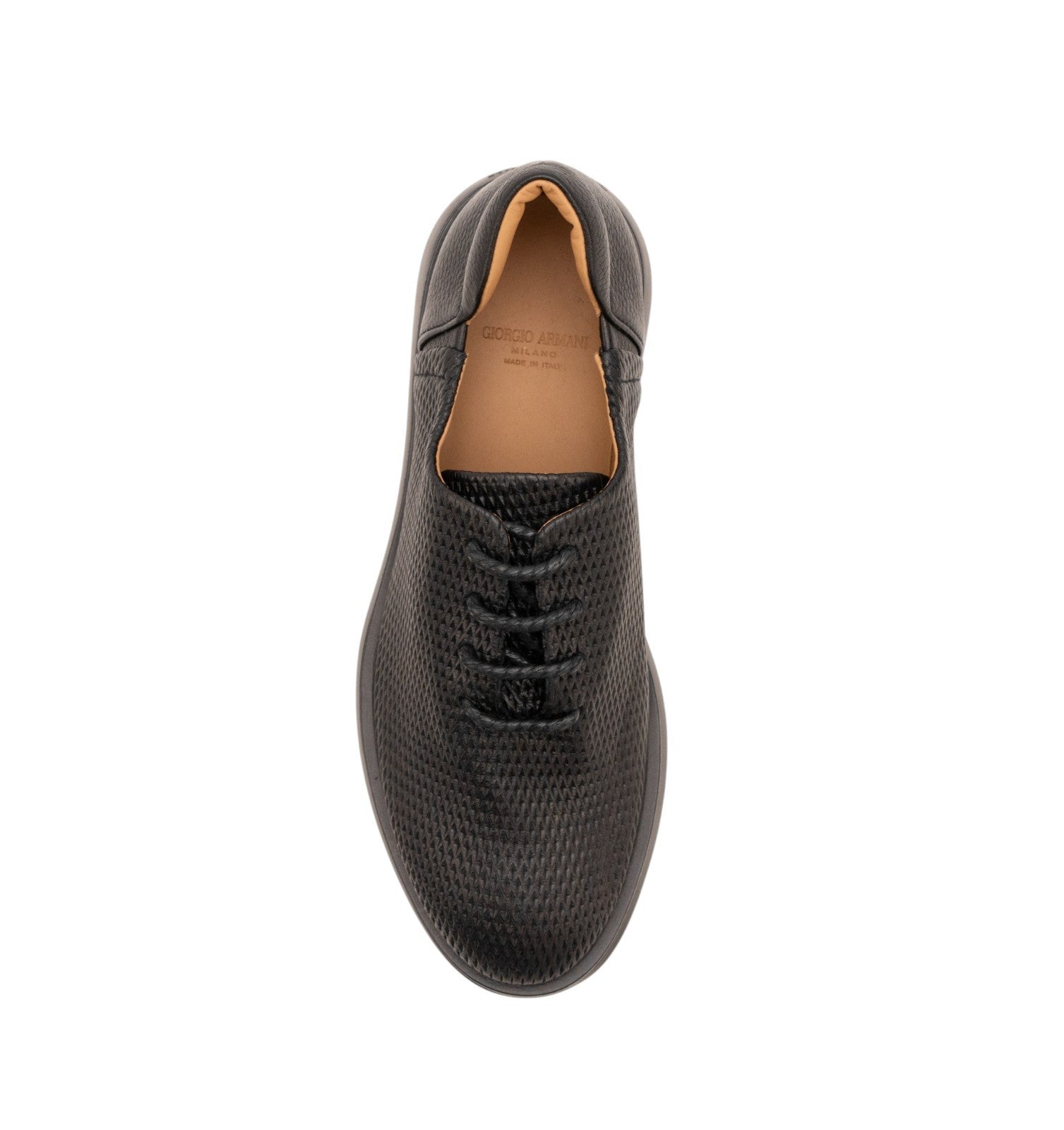$1150 GIORGIO ARMANI Derby Sneakers Shoes Woven Mesh Black 5 UK 6 US 39 IT