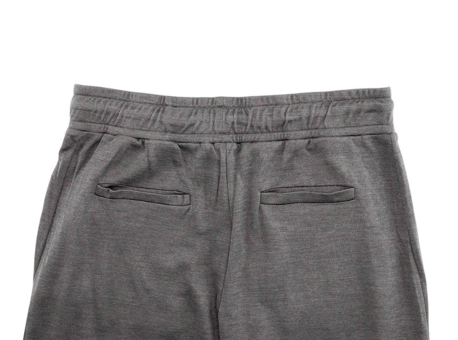 1750$ ISAIA NAPOLI Gray Drawstring Track Pant Jersey Soft Cashmere / Silk Size M