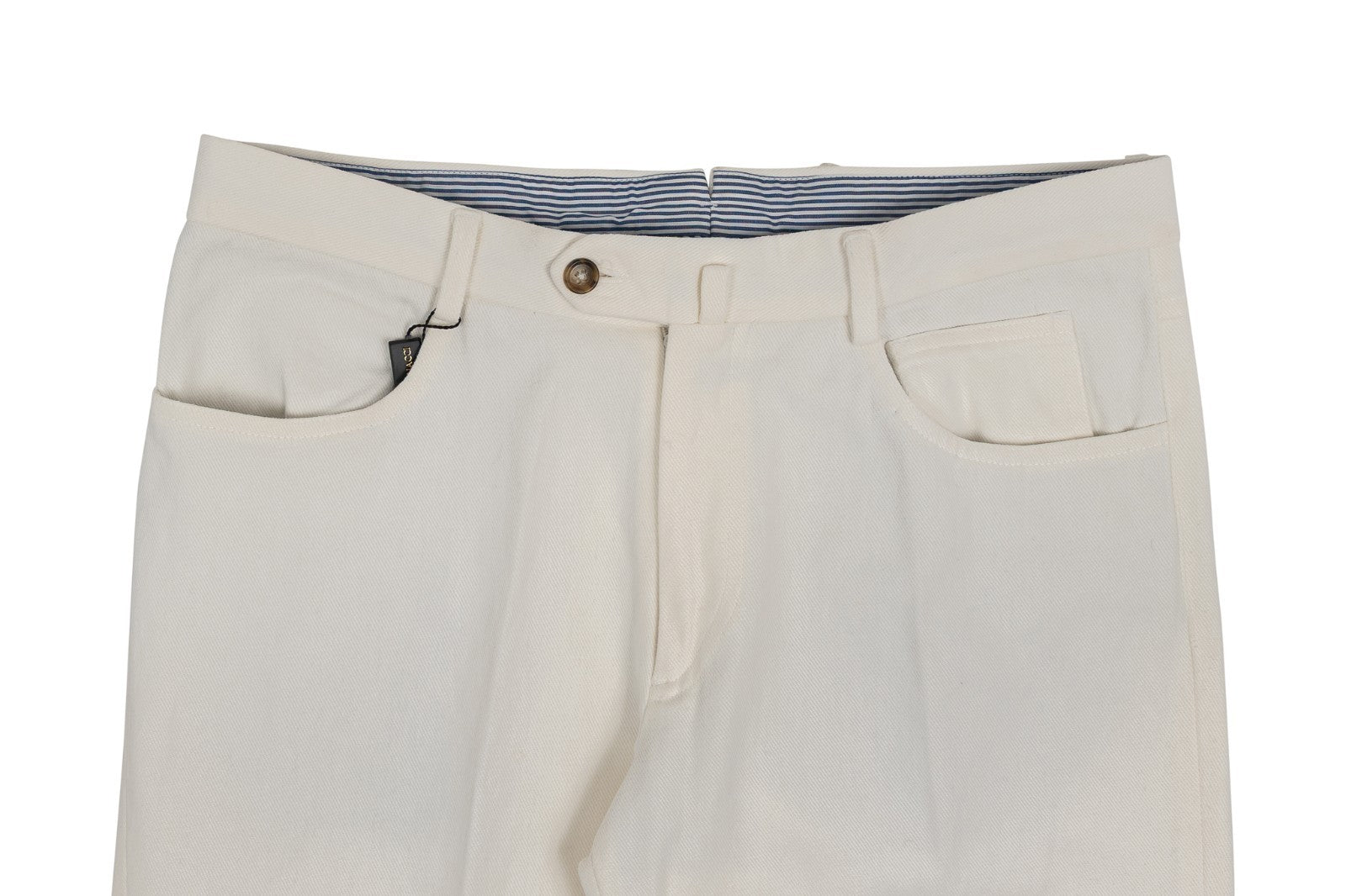 550$ RUBINACCI NAPOLI Ivory Chino Trouser Pant Cotton Twill 32 US / 48 EU
