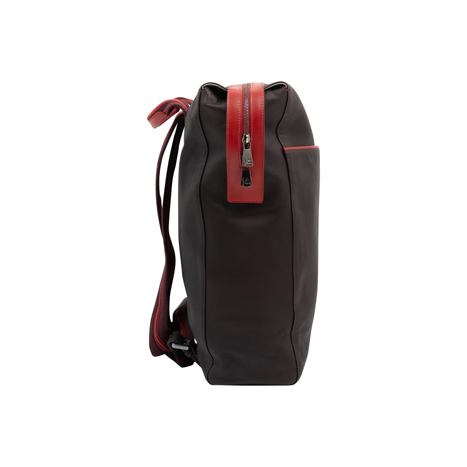 $2500 ISAIA NAPOLI Moro Backpack Travel Bag Weekender Bag Leather Lambskin